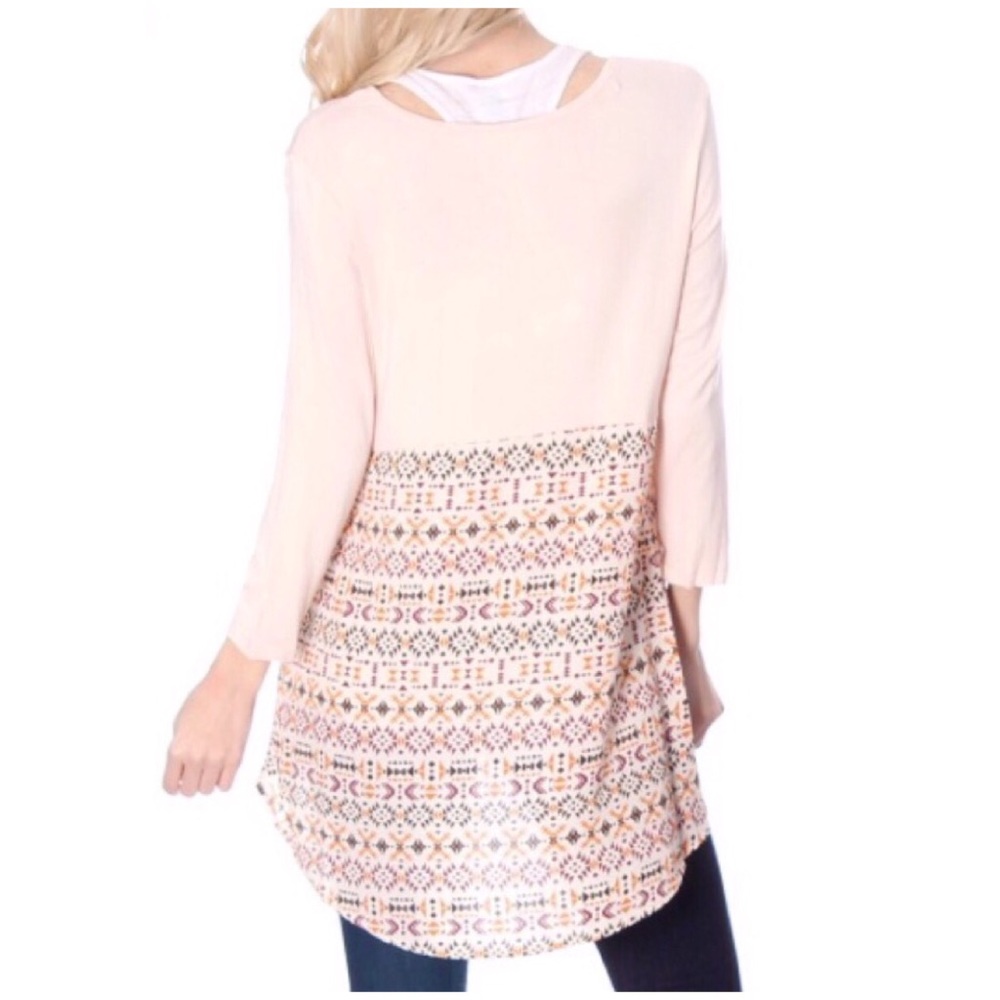 Patterned Beige Top
